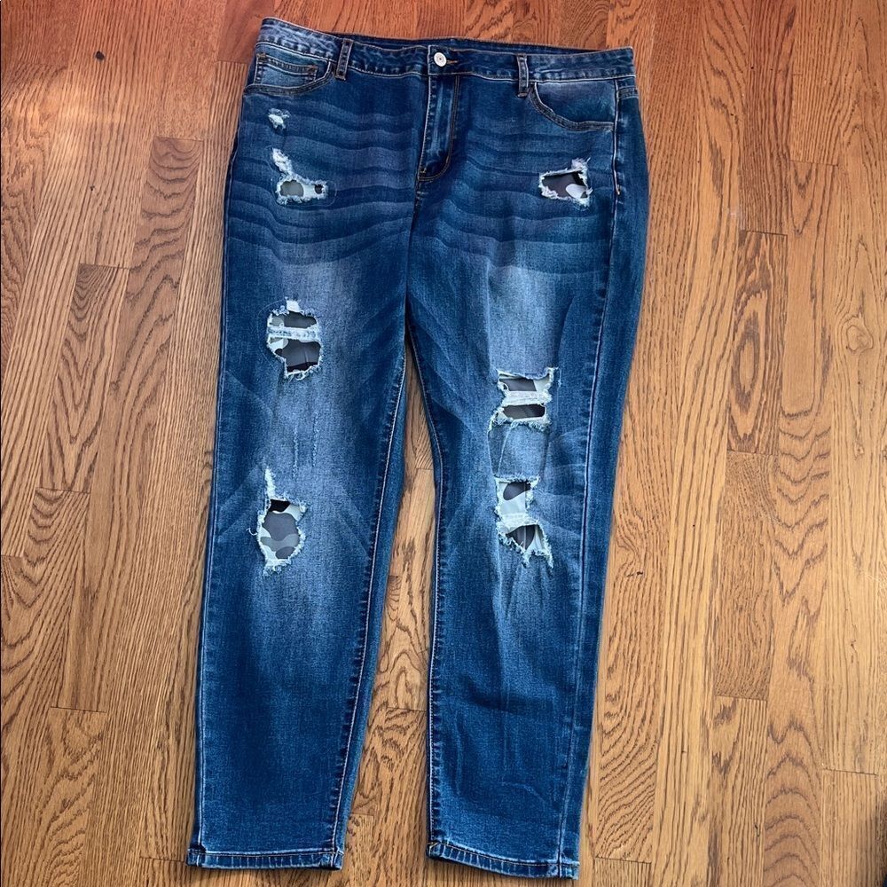 Unbranded Distressed Blue Women's Jeans XL